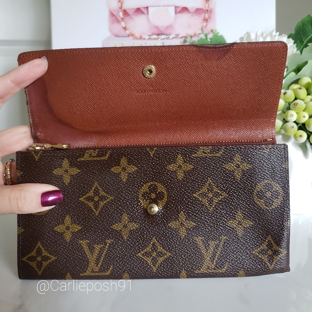 Authentic Pre-owned Vintage Louis Vuitton Sarah Flap Long Wallet - Picture 7 of 15